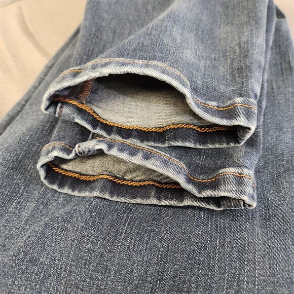MAURICES High Rise Jeans Womens XL REG Blue Button Fly STRETCH Comfy FLAWED - Picture 11 of 12